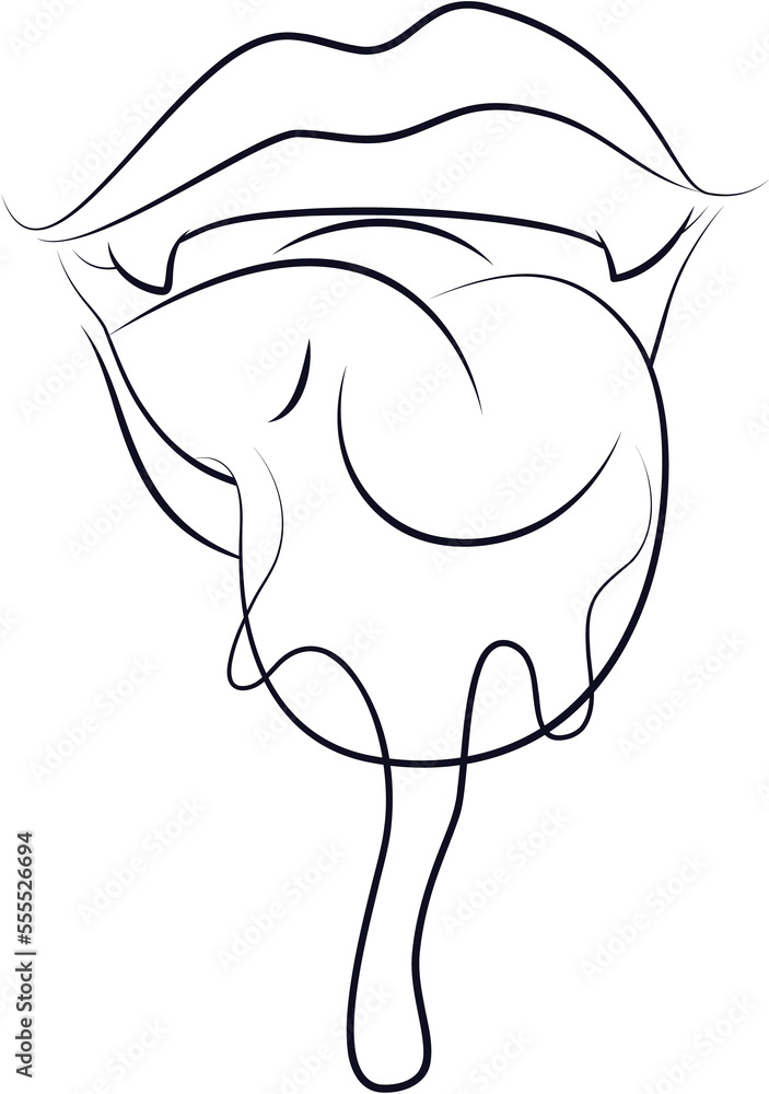 Anime style lips anime style open mouth Stock Illustration Adobe Stock