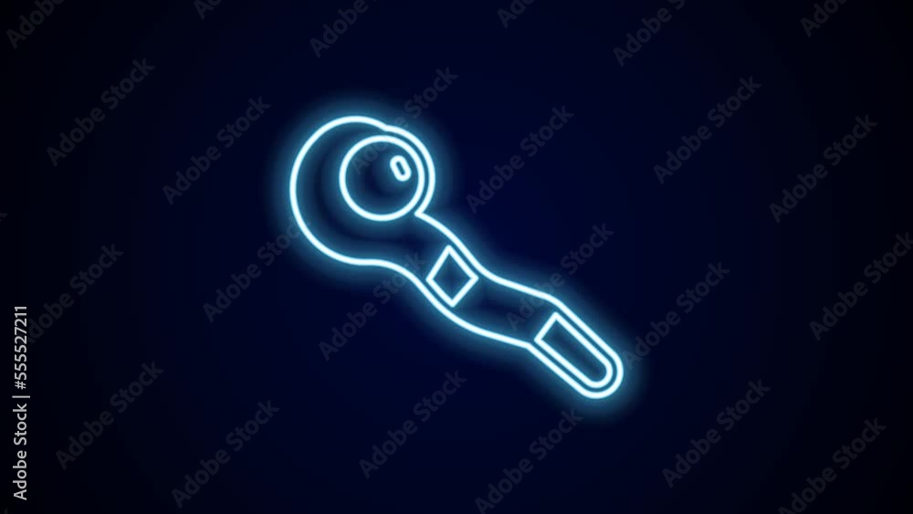 Glowing neon line Magic staff icon isolated on black background. Magic wand, scepter, stick, rod. 4K Video motion graphic animation Glowing neon line Magic staff icon isolated on black background. Magic wand, scepter, stick, rod. 4K Video motion graphic animation