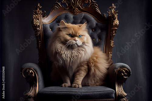 majestic cat sitting on a t...