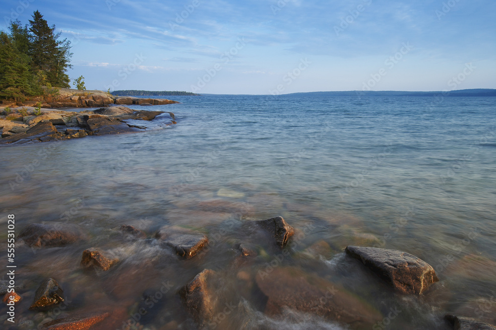 Shoreline, Lake Superior, Rainbow Falls Provincial Park, Ontario, Canada Shoreline, Lake Superior, Rainbow Falls Provincial Park, Ontario, Canada
