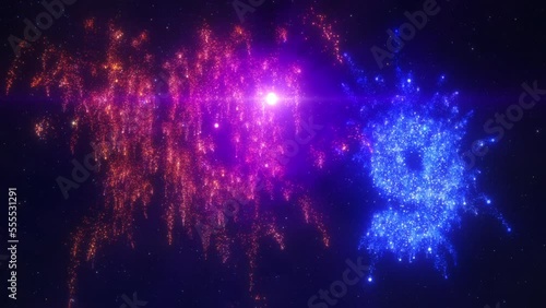 Countdown from 10 to 0 with Numbers made of Fireworks following a Beautiful Fireworks Display.