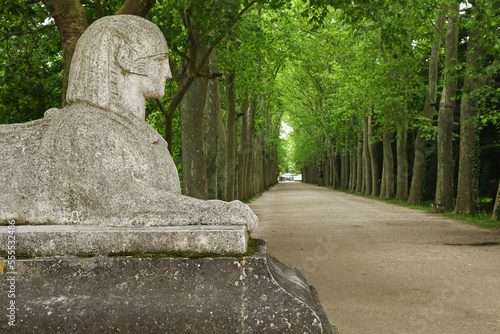 Sphinx Guarding Entrance, Chateau de Chenonceau, Chenonceaux, Indre-et-Loire, Loire Valley, France