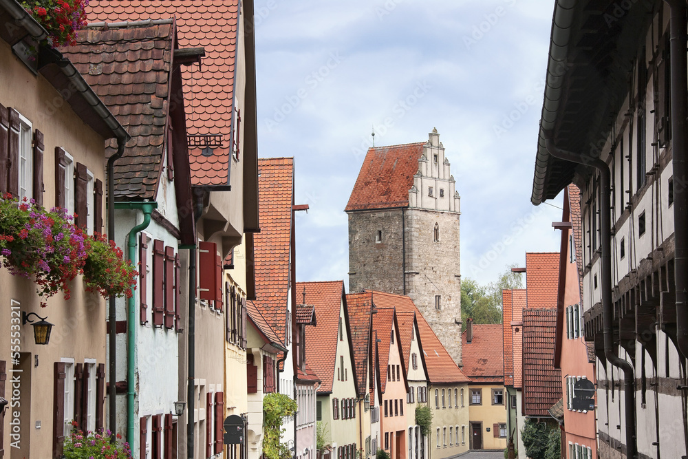 Houses, Romantic Road, Dinkelsbuhl, Ansbach District, Bavaria, Germany Houses, Romantic Road, Dinkelsbuhl, Ansbach District, Bavaria, Germany