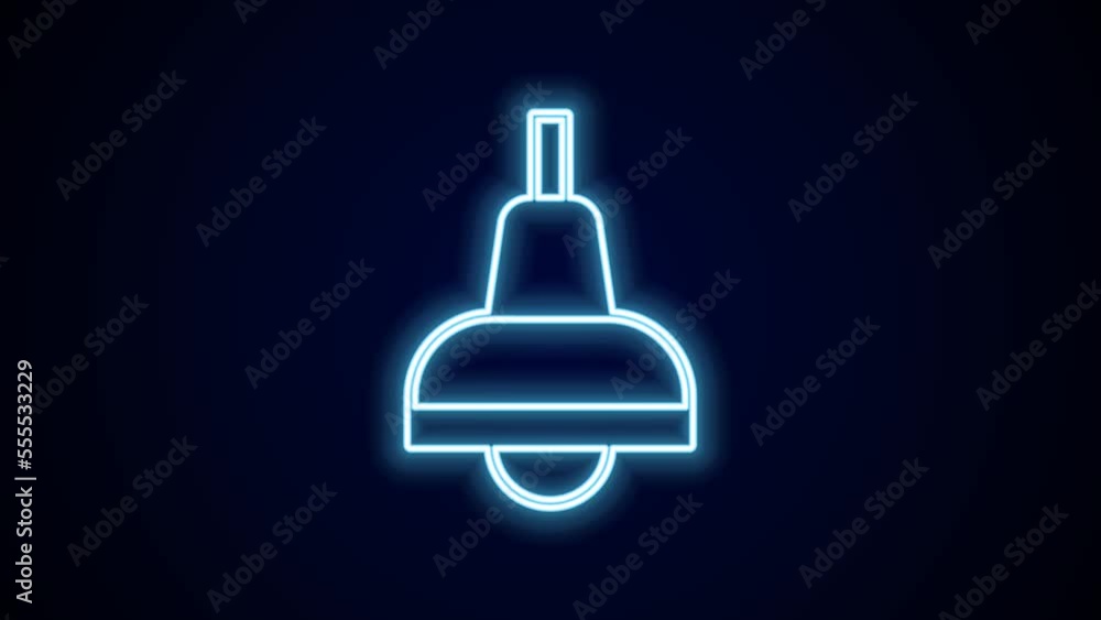 Glowing neon line Lamp hanging icon isolated on black background. Ceiling lamp light bulb. 4K Video motion graphic animation Glowing neon line Lamp hanging icon isolated on black background. Ceiling lamp light bulb. 4K Video motion graphic animation