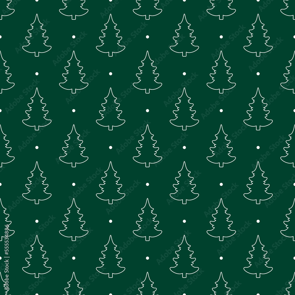 Seamless vector. Fir-tree background. Christmas tree motif. New Year wallpaper. Holidays ornament. Pines pattern. . Xmas illustration. Floral backdrop. Winter pine trees image. Textile print design. Seamless vector. Fir-tree background. Christmas tree motif. New Year wallpaper. Holidays ornament. Pines pattern. . Xmas illustration. Floral backdrop. Winter pine trees image. Textile print design.