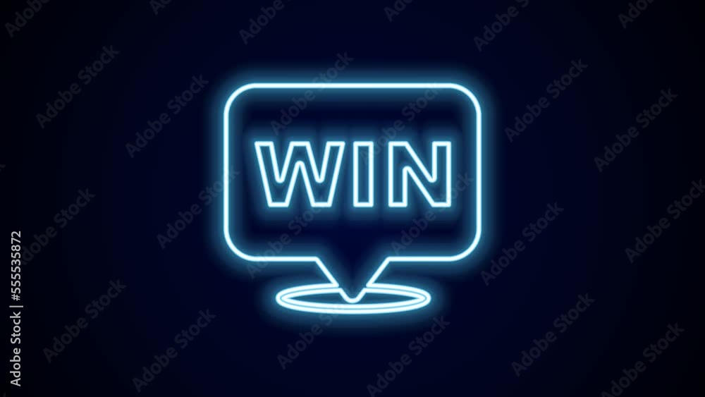 Glowing neon line Medal icon isolated on black background. Winner symbol. 4K Video motion graphic animation Glowing neon line Medal icon isolated on black background. Winner symbol. 4K Video motion graphic animation