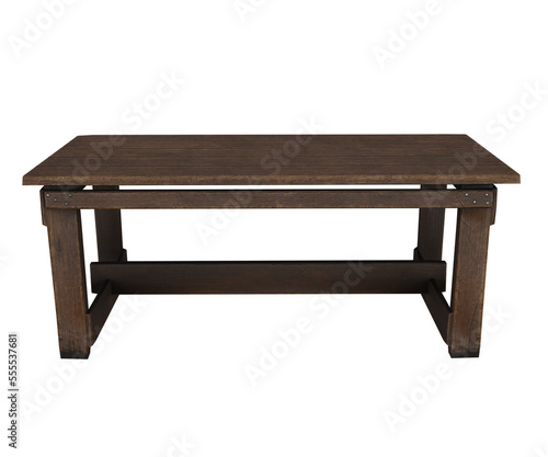 3d rendering old wooden table
