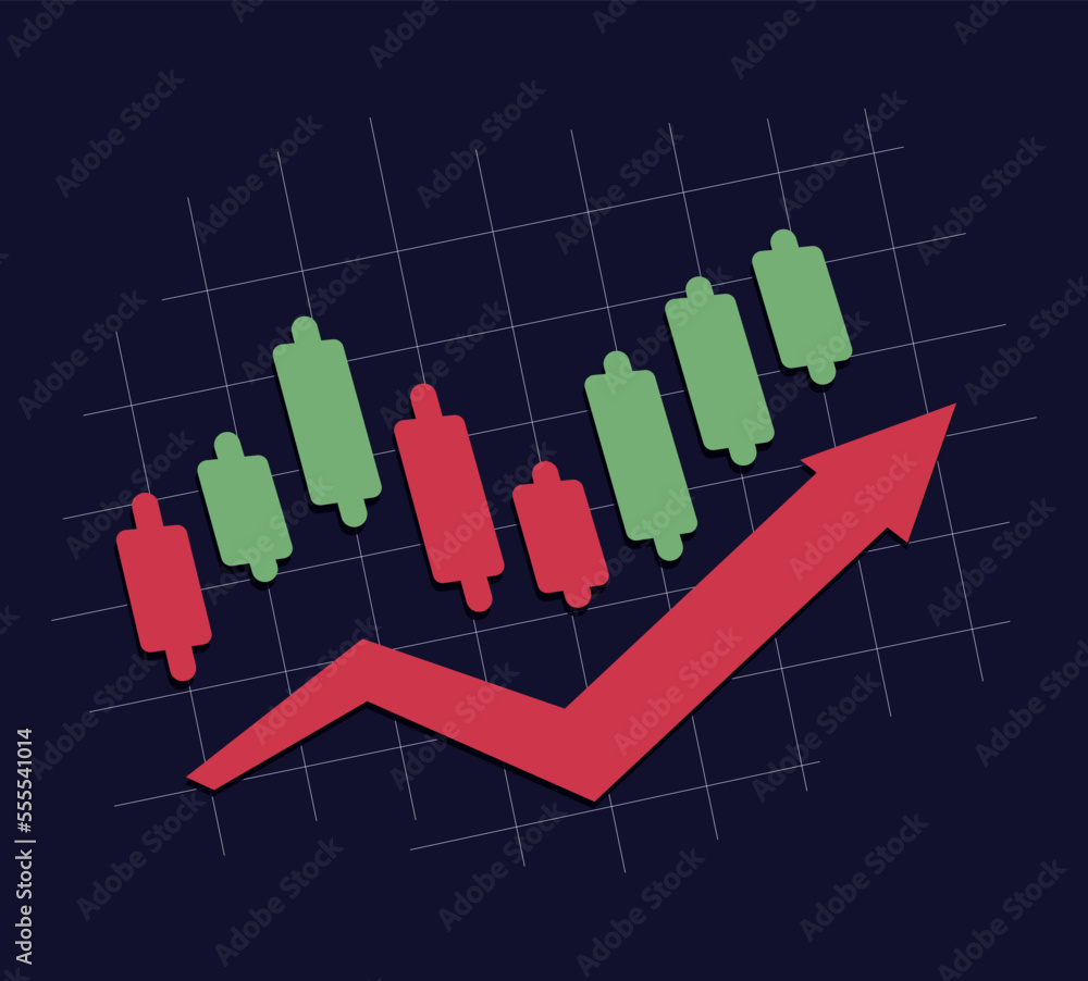 Naklejka premium Cartoon stock trading for successful idea. Excellent investing business and banking management. Investment management