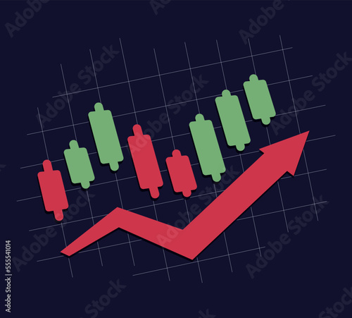 Cartoon stock trading for successful idea. Excellent investing business and banking management. Investment management