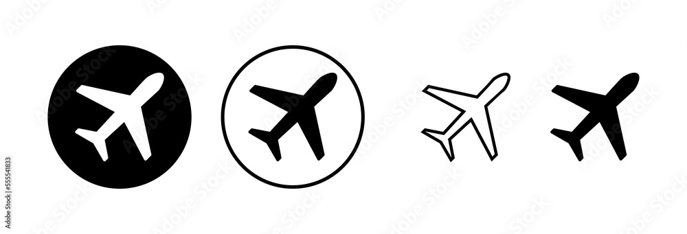 Plane icon vector illustration. Airplane sign and symbol. Flight transport symbol. Travel sign. aeroplane Plane icon vector illustration. Airplane sign and symbol. Flight transport symbol. Travel sign. aeroplane