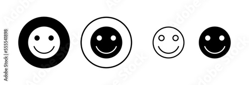smile icon vector illustration. smile emoticon icon. feedback sign and symbol