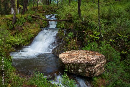 Hermosa cascada en arroyo