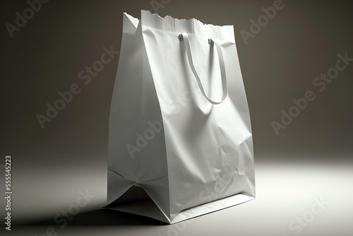 white grocery bag. Generative AI