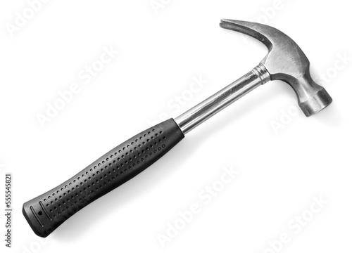 Metal work hammer with rubber handle photo