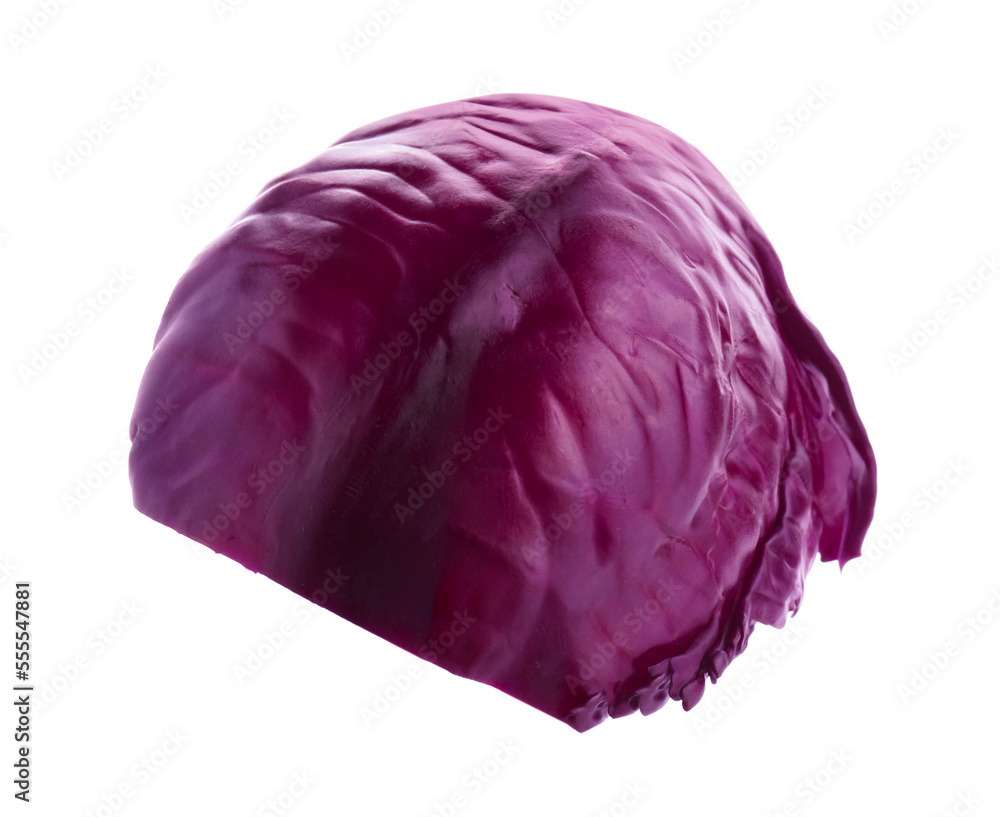 Fresh red cabbage leaf isolated on white Fresh red cabbage leaf isolated on white
