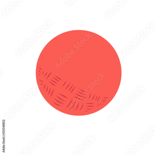 sport ball vector in red white background