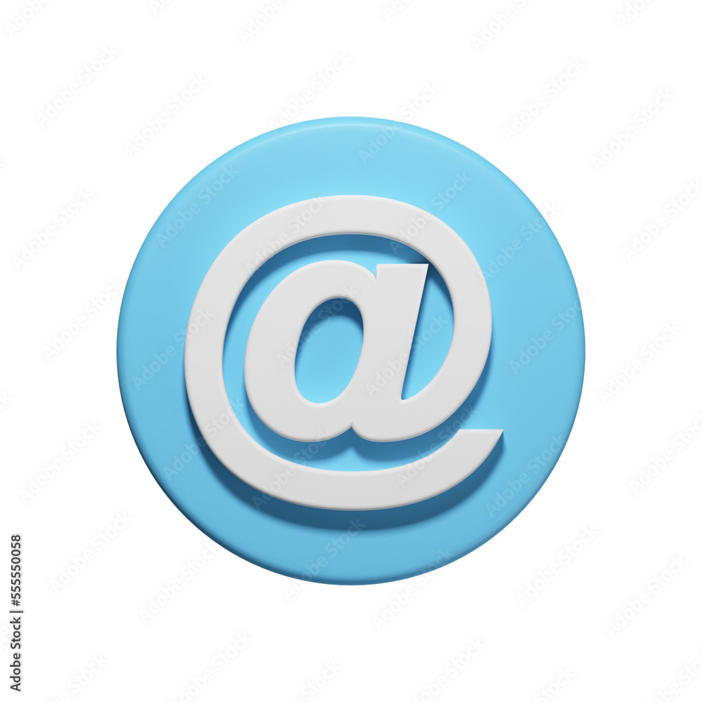 3D Icon component mail rendering illustration 3D Icon component mail rendering illustration