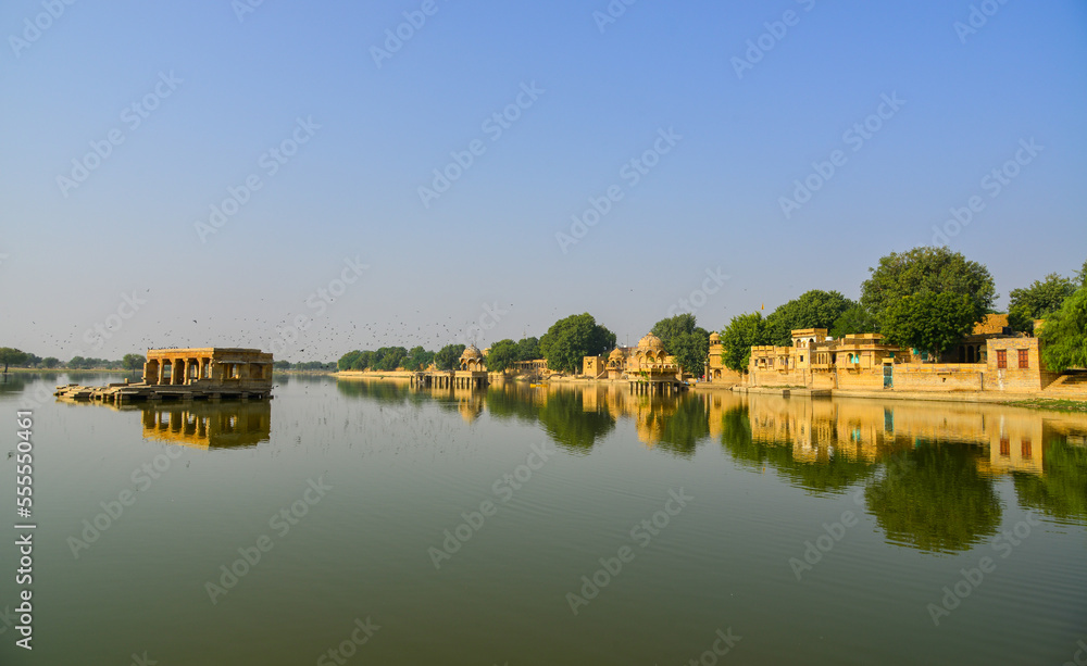 Gadisar Lake in Rajasthan, India