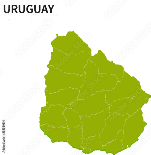 ウルグアイ/URUGUAYの地域区分イラスト