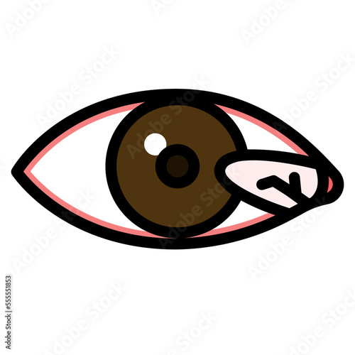 pterygium line icon