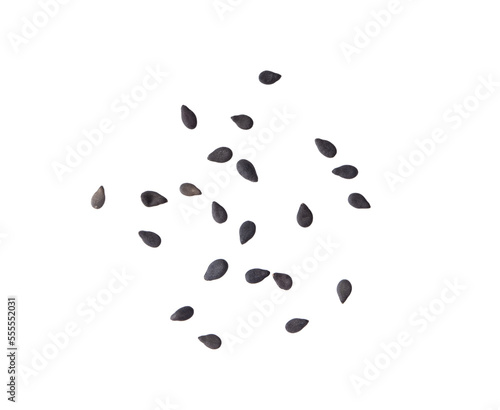 black sesame isolated on transparent png photo