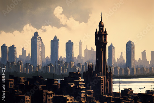 India s Mumbai skyline in Dadar. Generative AI
