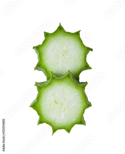 Angled loofah slice isolate on transparent png