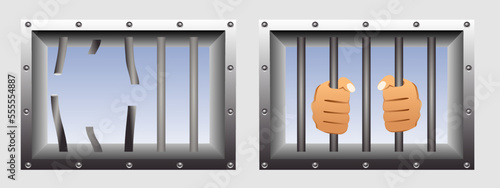 prison window with soft sunlight
