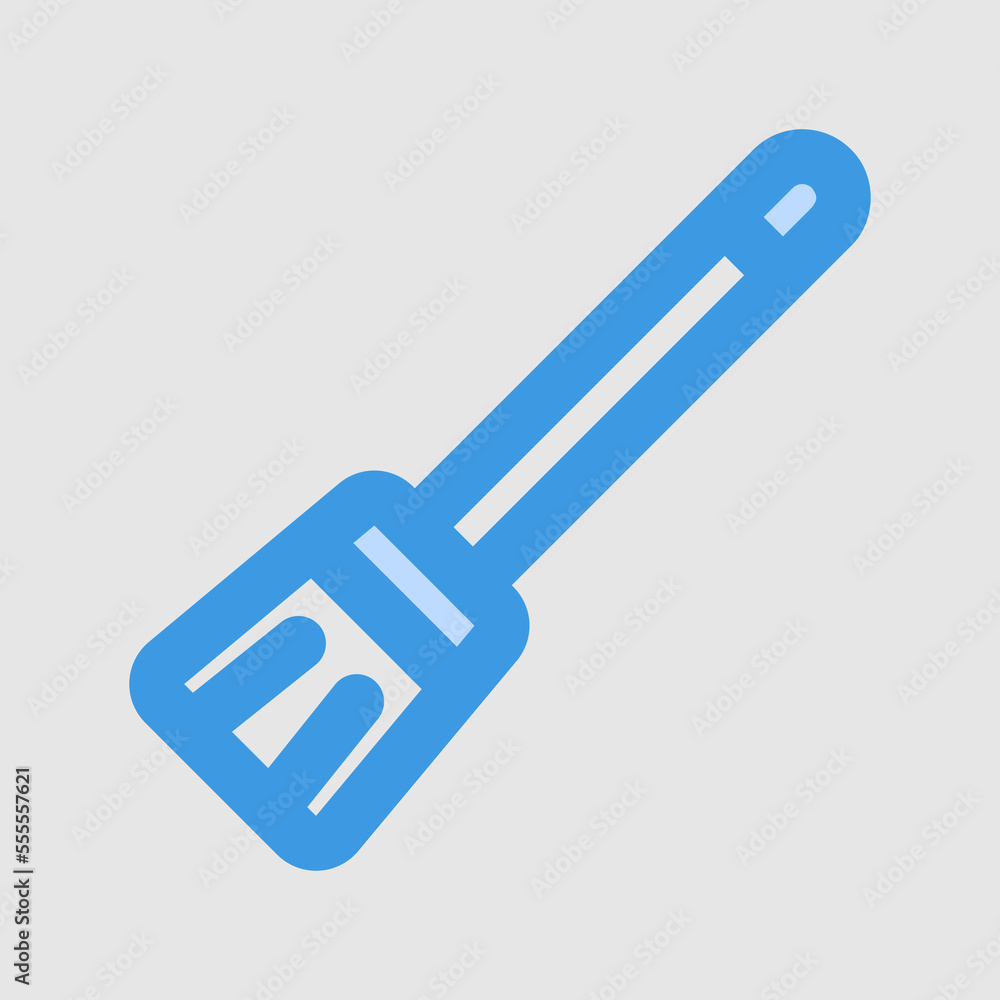 Broom icon in blue style about furniture, use for website mobile app presentation Broom icon in blue style about furniture, use for website mobile app presentation
