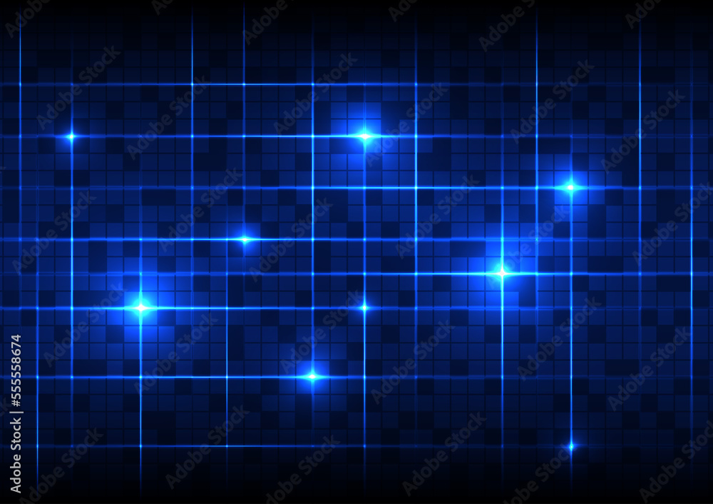 Abstract digital blue light network communication vector background