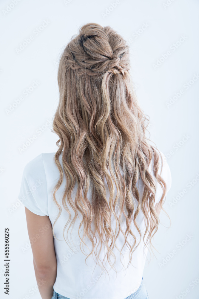 Naklejka premium ヘアアレンジ hair arrangement 
