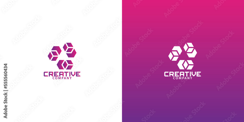 geometric shape modern logo template geometric shape modern logo template