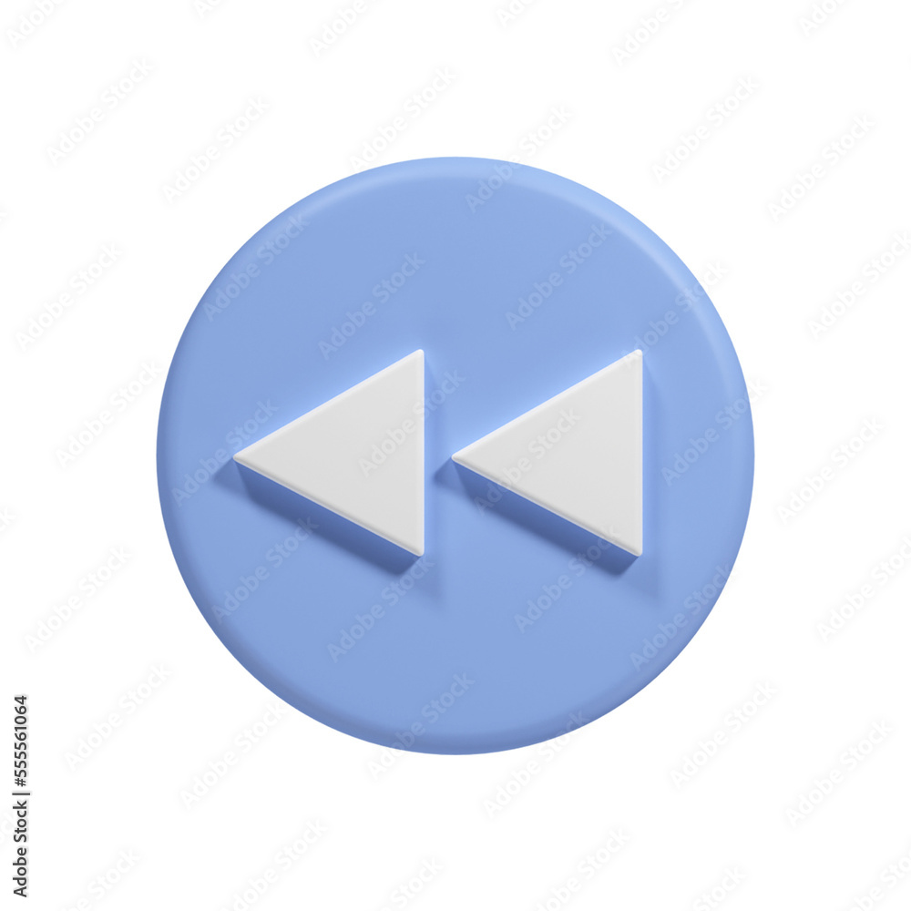 3D Illustration previous button 3D Illustration previous button