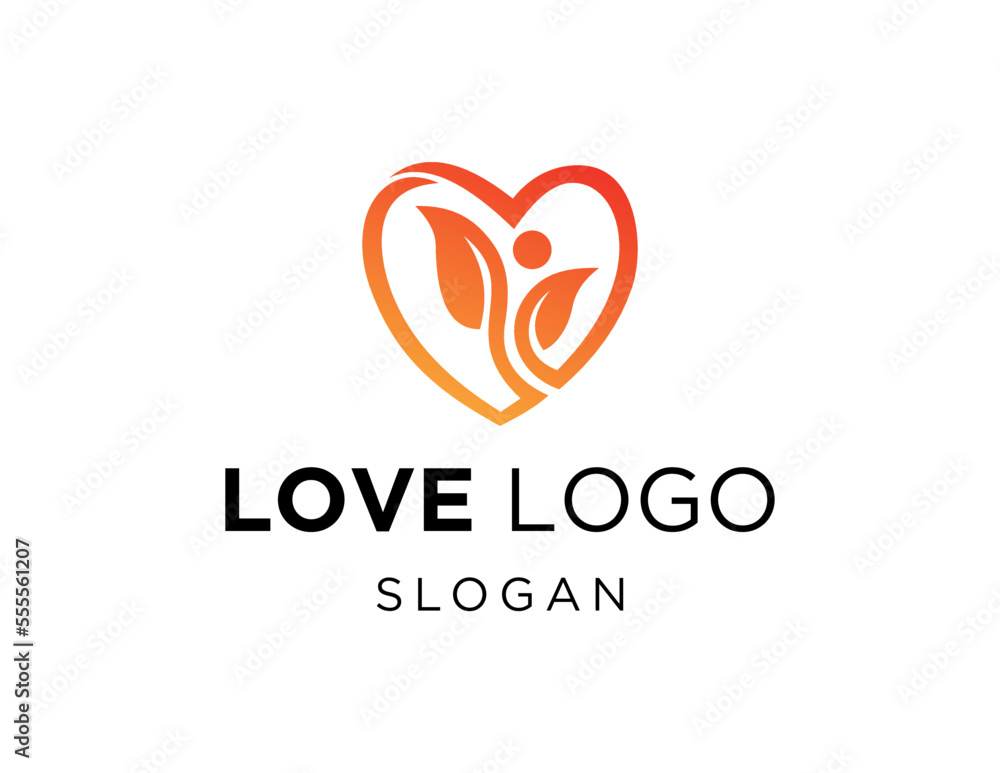 Logo design about Love on a white background. made using the CorelDraw application.