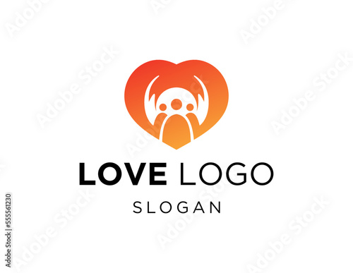 Logo design about Love on a white background. made using the CorelDraw application.