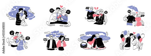 Successful and unsuccessful dating set