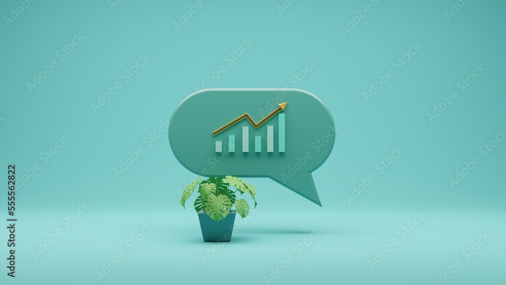 Obraz premium Quote message frame with isometric 3D rendered background, Chat box in social network and messenger.