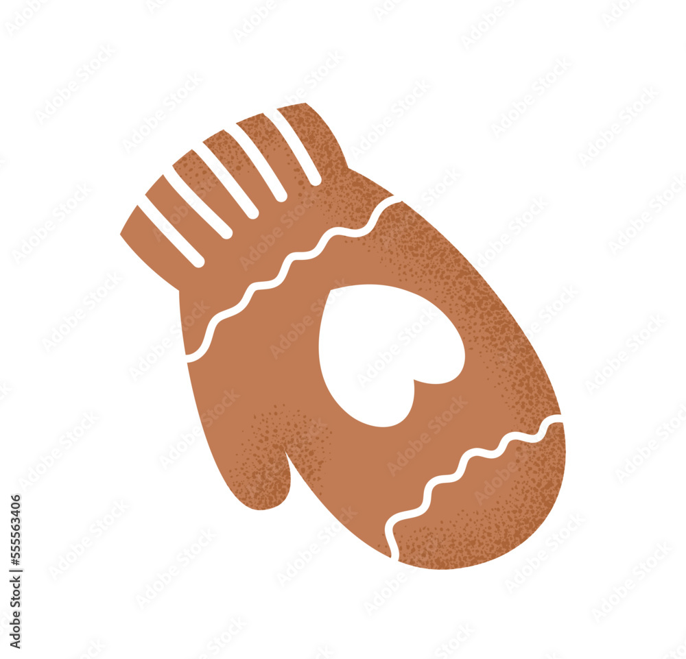 Gingerbread mitten icon. Symbol of New Year and Christmas, winter holidays. Dessert, sweet and delicacy, gourmet. Sticker for social networks and messengers. Cartoon flat vector illustration Gingerbread mitten icon. Symbol of New Year and Christmas, winter holidays. Dessert, sweet and delicacy, gourmet. Sticker for social networks and messengers. Cartoon flat vector illustration
