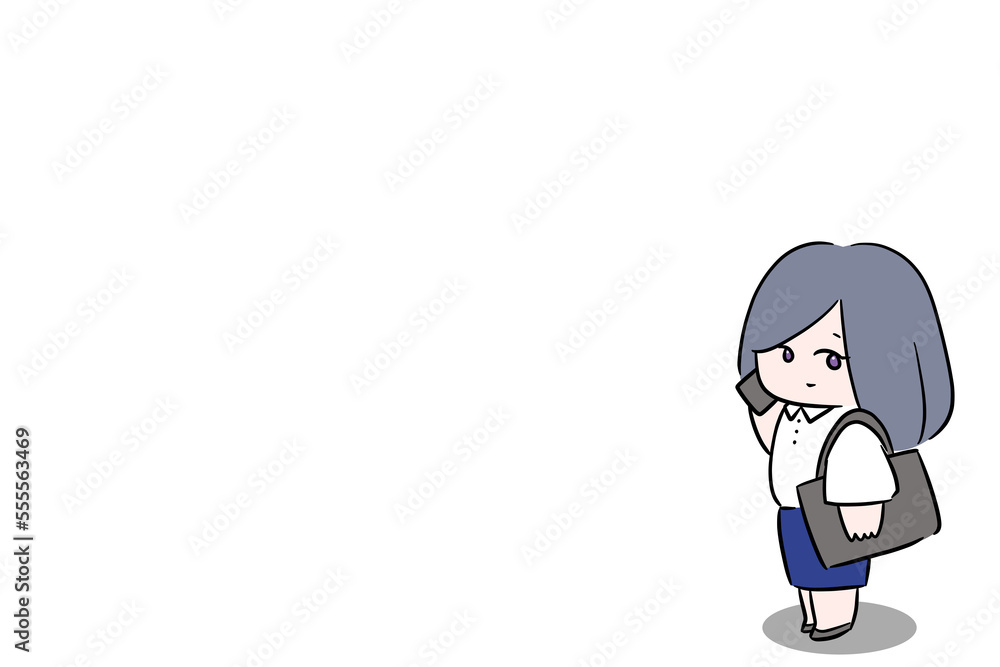 business woman talking on the phone talking on the phone walk in the city woman one person outside work illustration business woman talking on the phone talking on the phone walk in the city woman one person outside work illustration