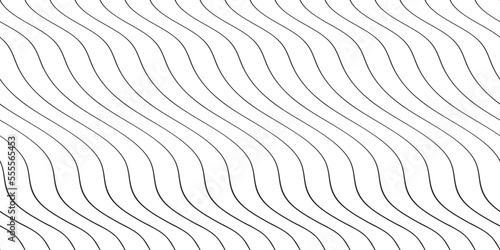 Wave lines seamless pattern. Abstract wavy vector background.