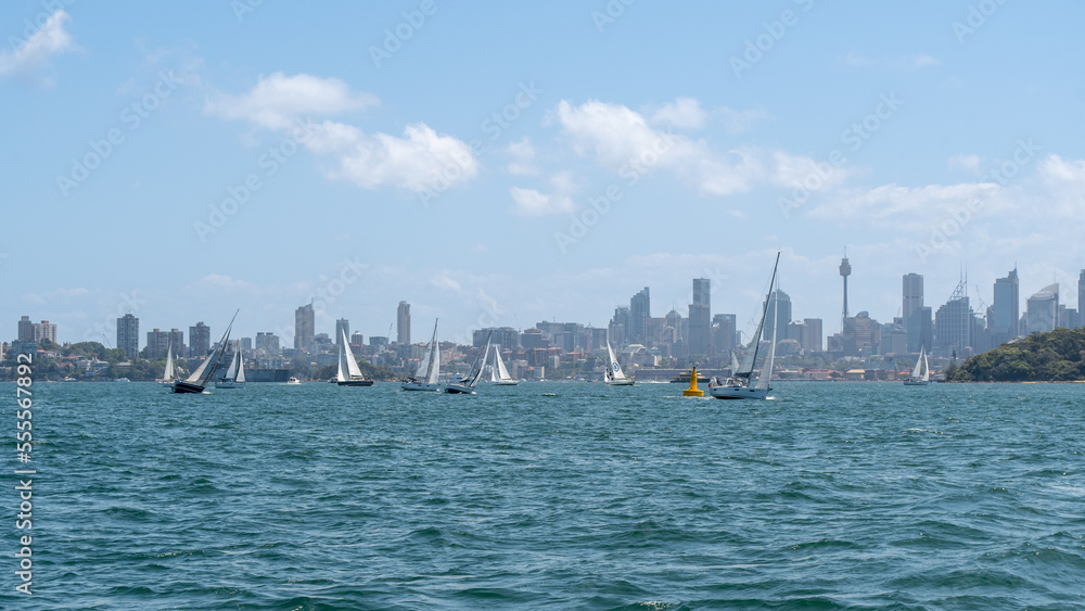 Obraz premium Ships and Yachts at Darling Harbour Sydney Australia general view cityscape