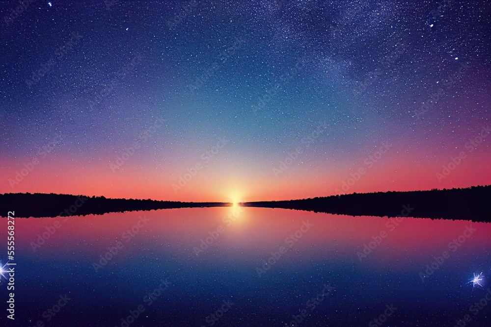 Starry Sky shines in Christmas, Genarative AI Starry Sky shines in Christmas, Genarative AI