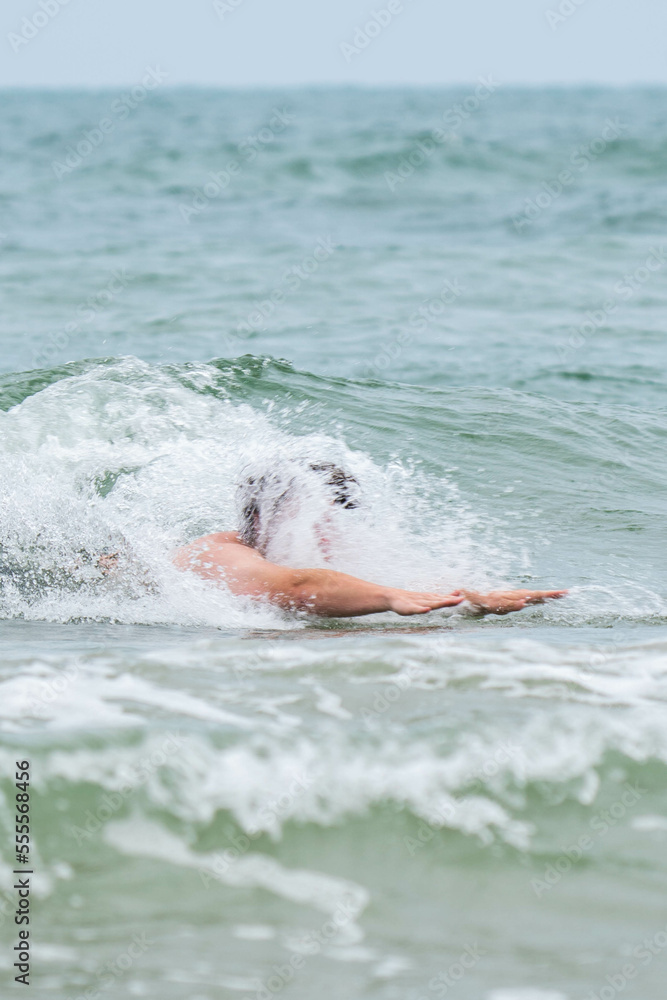 person in the water