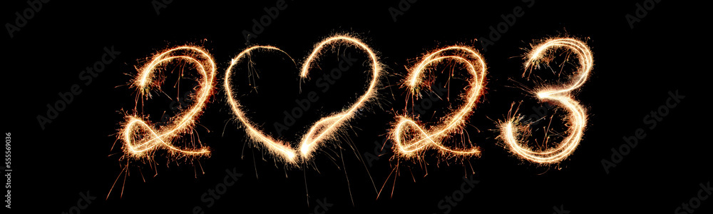 Happy New Year Background. Start to 2023. 3D illustration Happy New Year Background. Start to 2023. 3D illustration