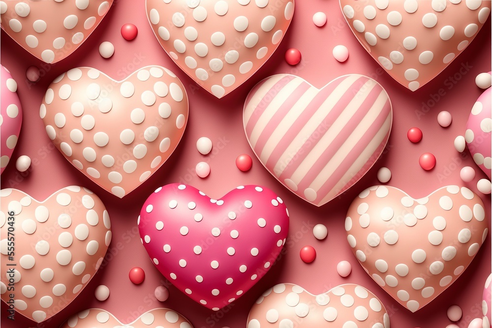 Heart background. Valentine Wallpaper with Pink