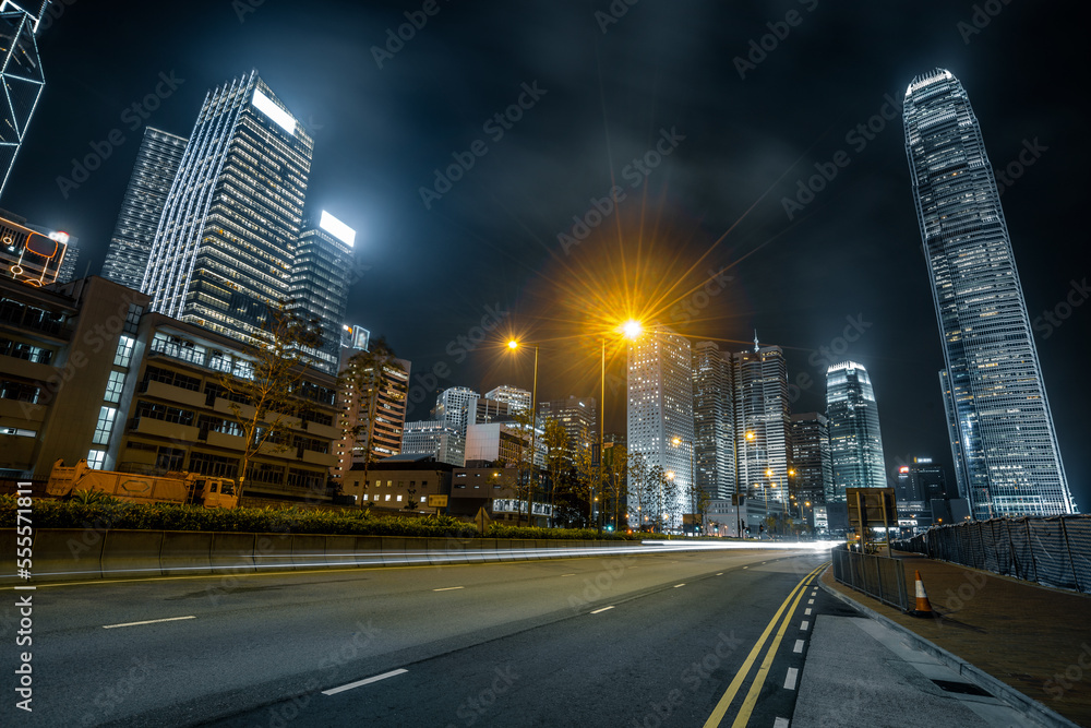 Obraz premium Car light trails