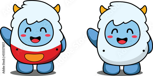 yeti vector, can be used as a mascot or logo, it can also be used as a design on a t-shirt or children's book. easy to use and easy to edit