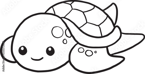 turtle cartoon doodle kawaii anime coloring page cute illustration drawing clip art character chibi manga comic