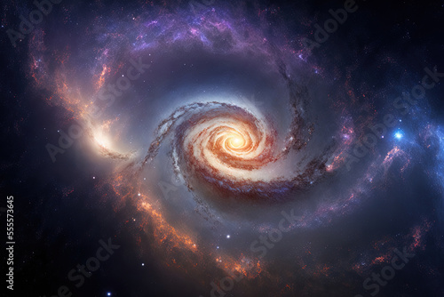 Wallpaper Mural Galaxies and the Milky Way Nebula in space. Generative AI Torontodigital.ca