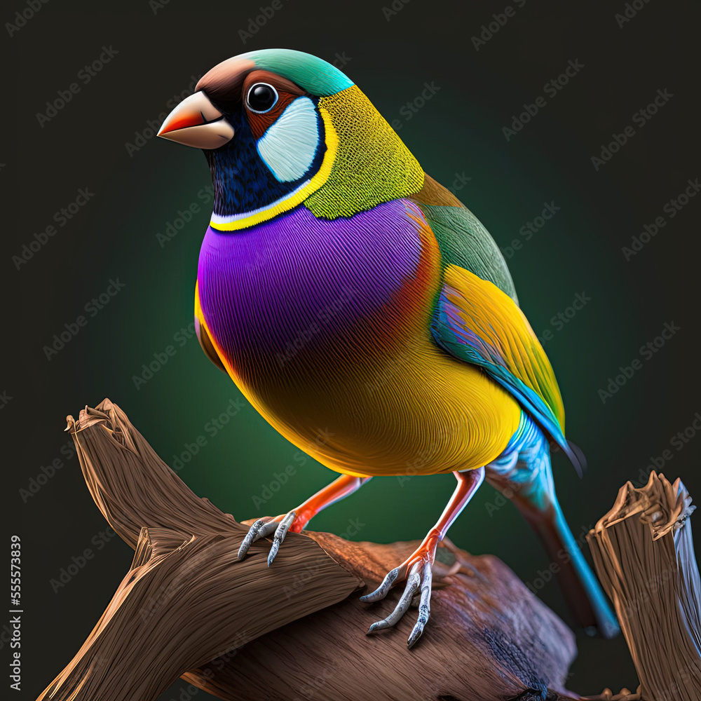 Gouldian Finch Stock Illustration | Adobe Stock